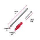 Kit de 20 taquetes 1/4' con pijas #8 y 1 broca 1/4', FIERO 3