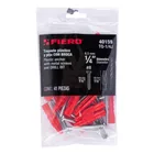 Kit de 20 taquetes 1/4' con pijas #8 y 1 broca 1/4', FIERO 4