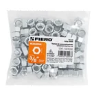 Bolsa con 100 tuercas 3/8' hexagonales de acero galvanizado 4