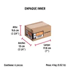 Bolsa con 100 tuercas 3/8' hexagonales de acero galvanizado 6