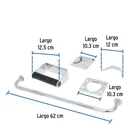 Juego de 5 accesorios para baño, acero inoxidable, BASIC 3