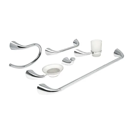 Juego de 6 accesorios para baño metálicos, FOSET AERO