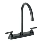 Mezcladora para fregadero,manerales palanca,negro mate TÚBIG 1