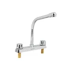 Mezcladora 8' fregadero cromo, cuello cobra,hexagonal, BASIC 1
