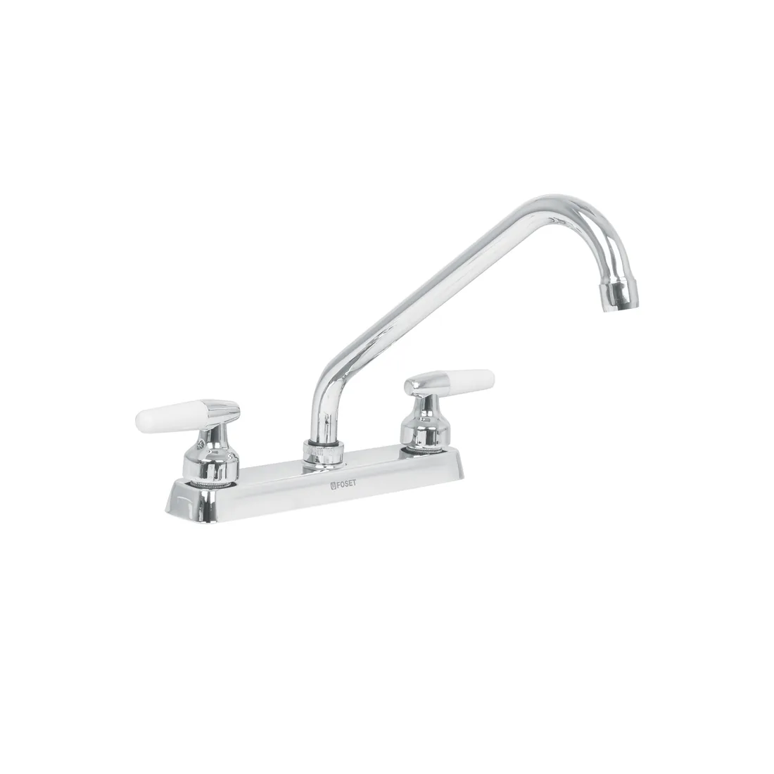Mezcladora 8' fregadero cromo, cuello largo, cono, BASIC