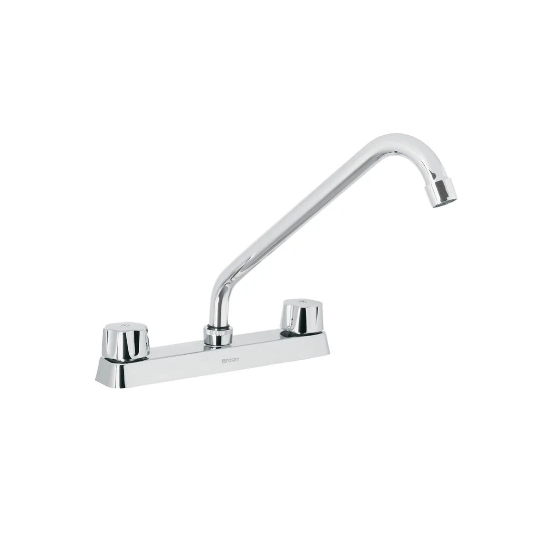 Mezcladora 8' fregadero cromo, cuello largo,hexagonal, BASIC