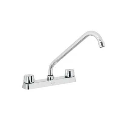Mezcladora 8' fregadero cromo, cuello largo,hexagonal, BASIC