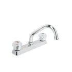 Mezcladora 8' fregadero cromo, cuello corto, acrílico, BASIC 1