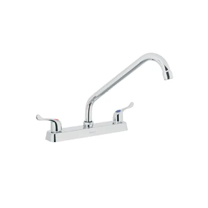 Mezcladora 8' fregadero cromo, cuello largo, palanca, BASIC