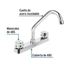 Mezcladora 8' fregadero, ABS, cuello corto, hexagonal, BASIC 2