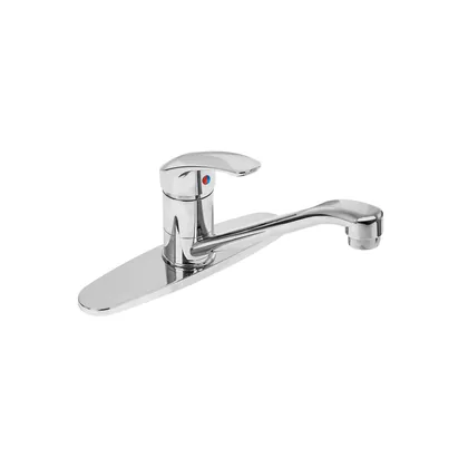 Monomando fregadero, ABS, cuello recto, BASIC