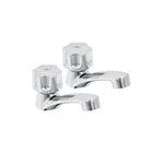 Juego llaves individuales lavabo, ABS, hexagonal, BASIC 1
