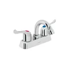 Mezcladora 4' lavabo, ABS, cuello curvo, palanca, BASIC 1