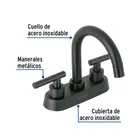 Mezcladora p/lavabo,bar,manerales palanca, negro mate, TÚBIG 2