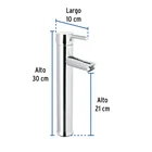 Monomando alto cromo para lavabo, FOSET TÚBIG 3