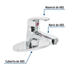 Monomando lavabo, ABS, nariz recta, con cubierta, BASIC 2