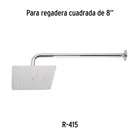 Brazo recto 50 cm con chapetón para regadera, cromo, FOSET 4