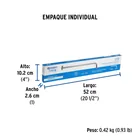 Brazo recto 50 cm con chapetón para regadera, cromo, FOSET 6