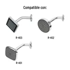 Brazo de acero cromado y chapetón de acero inox p/regadera 3