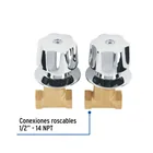 Juego llaves empotrar roscables, maneral metálico, FOSET 2