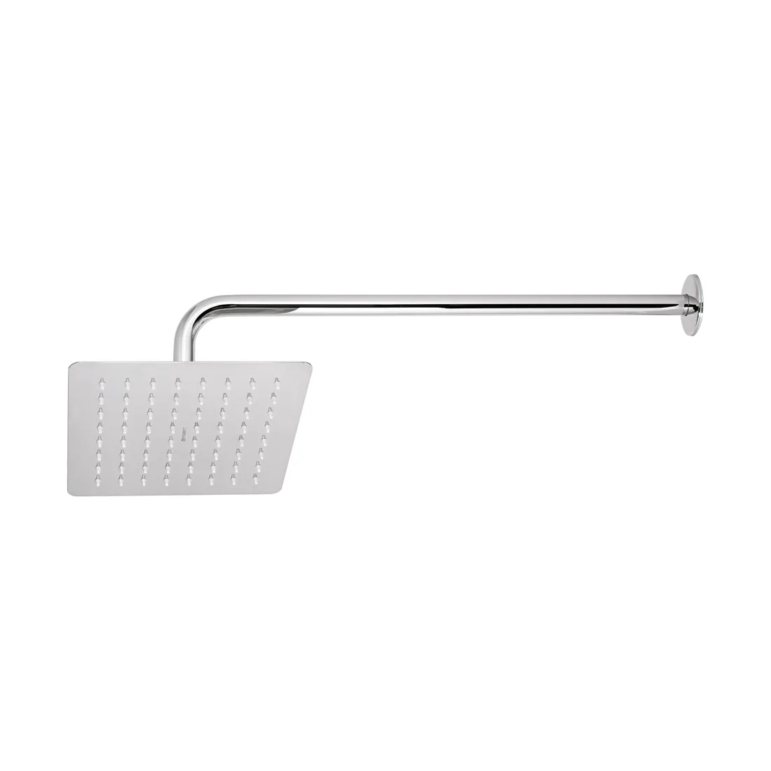 Regadera cuadrada 8', acero inox, con brazo, cromo, TÚBIG