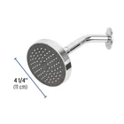 Regadera redonda 4-1/4' brazo y chapetón de acero, BASIC 4