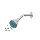 Regadera redonda 2-1/2' brazo y chapetón de acero, BASIC 4