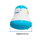Regadera eléctrica, 4 temperaturas, 14.5cm, azul, FOSET 2