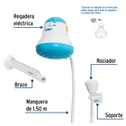 Regadera eléctrica, 4 temperaturas, 14.5cm, azul, FOSET 3