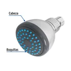 Regadera redonda de ABS 3' sin brazo, FOSET BASIC 5