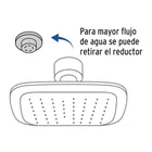 Regadera cuadrada 8', ABS, sin brazo, cromo, AERO 2