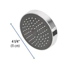 Regadera redonda de ABS 4-1/4' sin brazo, FOSET BASIC 4