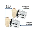 Juego de 2 llaves de empotrar CPVC 1/2' con maneral, FOSET 2