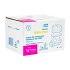 Juego de 2 llaves de empotrar CPVC 1/2' con maneral, FOSET 3