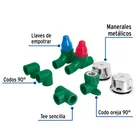 Kit de instalación p/regadera PPR 1/2' con manerales, FOSET 2