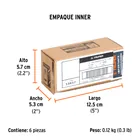 Adaptador para matraca de cuadro 1/4' a cuadro 3/8', TRUPER 6