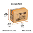 Adaptador para matraca de cuadro 1/4' a cuadro 3/8', TRUPER 7
