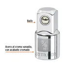 Adaptador para matraca de cuadro 3/8' a cuadro 1/2', TRUPER 2