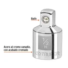 Adaptador para matraca de cuadro 1/2' a cuadro 3/8', TRUPER 2