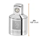 Adaptador para matraca de cuadro 1/2' a cuadro 3/8', TRUPER 3