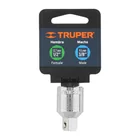 Adaptador para matraca de cuadro 1/2' a cuadro 3/8', TRUPER 4