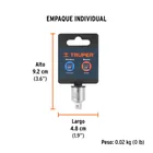 Adaptador para matraca de cuadro 3/8' a cuadro 1/4', TRUPER 5