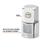 Adaptador para matraca de cuadro 1/2' a cuadro 3/4', TRUPER 2