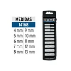 Juego de 10 dados largos cuadro 1/4' mm, TRUPER 3