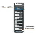 Juego de 7 dados cuadro 3/8' punta hexagonal mm, TRUPER 2