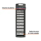 Juego de 9 dados largos cuadro 3/8' std, TRUPER 2