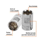 Dado de 11/16', 6 puntas, cuadro 1/2', TRUPER 2