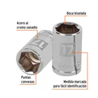 Dado de 17 mm, 6 puntas, cuadro 1/2', TRUPER 2