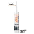 Sellador blanco 100% silicón de 280 ml, TRUPER 2