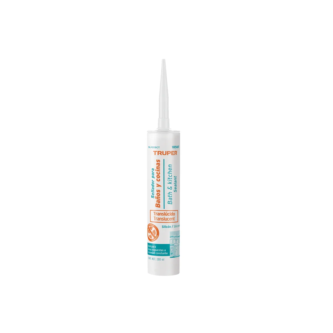 Sellador translúcido para baños y cocinas, 280 ml, TRUPER